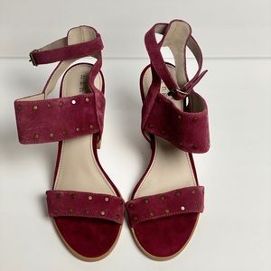 Hinge ankle strap heels